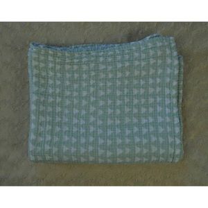 Cloud Island Triangles Baby Swaddle Blanket Mint Green White Muslin Cotton